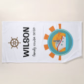 Familie cruiseseizoen reizen Keepomwille Strandlaken (Voorkant)