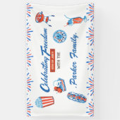 Familie Custom 4th van juli Party Spandoek (Verticaal)