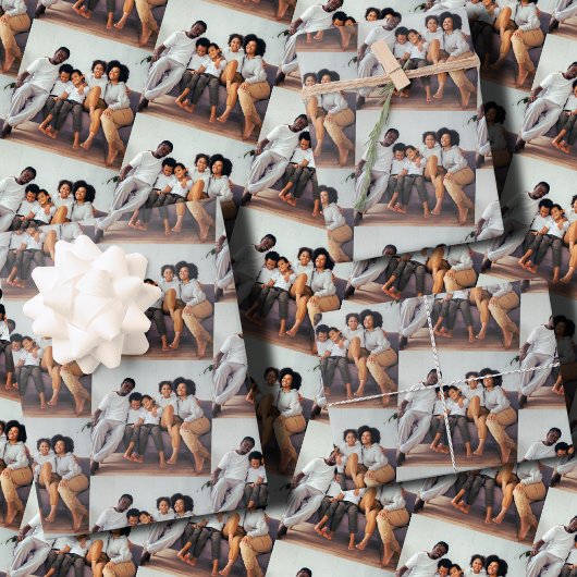 Familie Custom Afbeelding Wrap, Custom Photo Gift Inpakpapier Vel