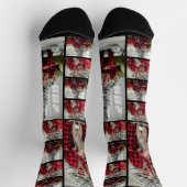 Familie Custom Christmas Photo Collage Afbeelding Sokken (Top)