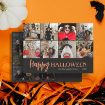 Familie Cute Script Gelukkig Halloween 12 Foto Zwa
