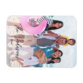 Familie Dag Moderne Fotonaam Custom Koelkast Magneet (Horizontaal)