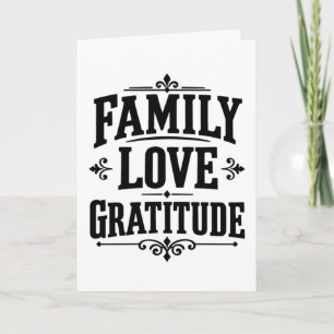 Familie Dankbaarheid Thanksgiving Kaart