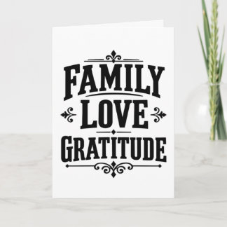 Familie Dankbaarheid Thanksgiving Kaart