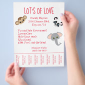 Familie Daycare Safari Theme Tearaway Flyer (Hand)