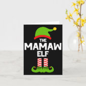 Familie De Mamaw Elf Kerst Matching Pajama PJ Kaart (Gele Bloem)