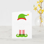 Familie De Nonna Elf Kerst Overeenkomstige Pyjama  Kaart (Gele Bloem)