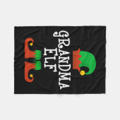 Familie De Oma Elf Kerst PJ Pajama Matchin Fleece Deken (Voorkant (Horizontaal))