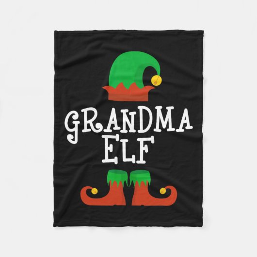 Familie De Oma Elf Kerst PJ Pajama Matchin Fleece Deken (Voorkant)