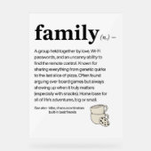 Familie Definitie Acryl Bord (Voorkant)