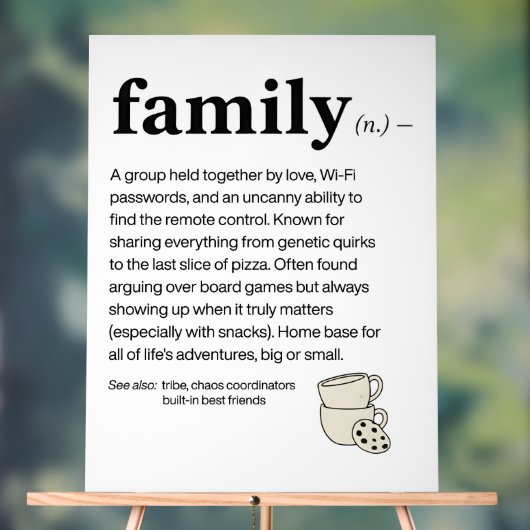 Familie Definitie Acryl Bord (Neutraal)