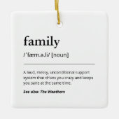 Familie Definitie Kerst Decor Keepsake Vakantie Keramisch Ornament (Voorkant)
