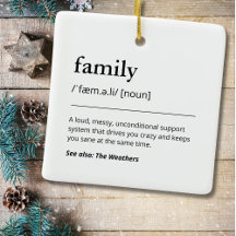 Familie Definitie Kerst Decor Keepsake Vakantie
