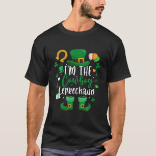 Familie die ik ben de Cowboy Leprechaun St Patri T-shirt
