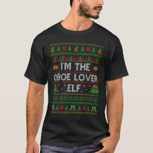 Familie die lomp aanpast ik ben de Oboe Elf Kerstm T-shirt