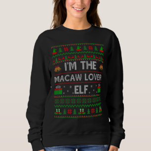 Familie die lomp ik ben de Macaw Elf Kerstmis Trui