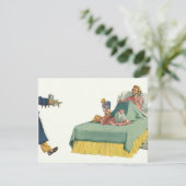  familie die mama ontbijt in bed (Staand voorkant)