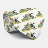  familie die mama ontbijt in bed stropdas (Opgerold)