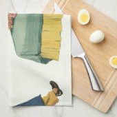  familie die mama ontbijt in bed theedoek (Quarter Fold)