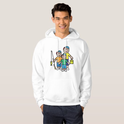 Familie die Mannen Hoodie Vist (Voorkant volledig)