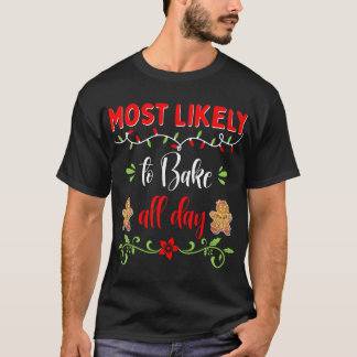 Familie die Pajama Cookie aanpast het waarschijnli T-shirt