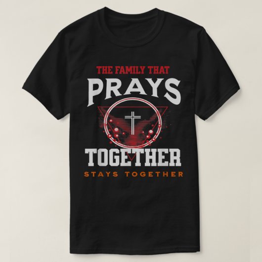 Familie die samen met Christia twittert T-shirt (Design voorkant)