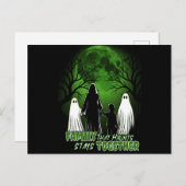 Familie die samen rondspookt blijft bij elkaar briefkaart (Voorkant / Achterkant)