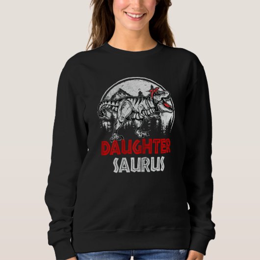 Familie Dinosaurus Rex Dochter Saurus Daughtersaur Trui (Voorkant)