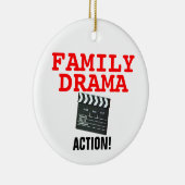 Familie Drama-kerstversiering Keramisch Ornament (Rechts)