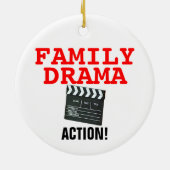 Familie Drama-kerstversiering Keramisch Ornament (Achterkant)