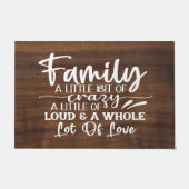 Familie een beetje gekke doormat deurmat (Voorkant)