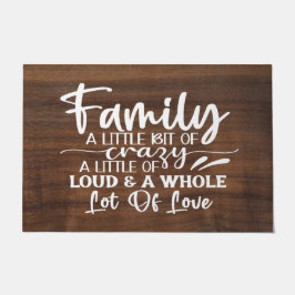 Familie een beetje gekke doormat deurmat