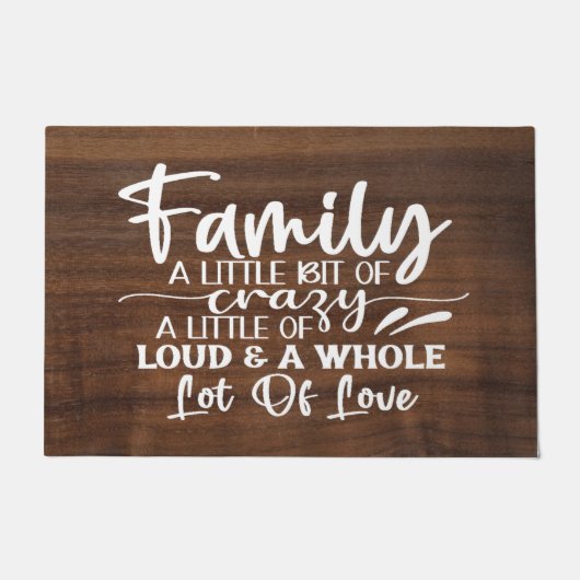 Familie een beetje gekke doormat deurmat (Voorkant)
