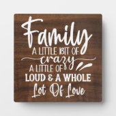 Familie een beetje gekke Tabletop Plaque Fotoplaat (Voorkant)