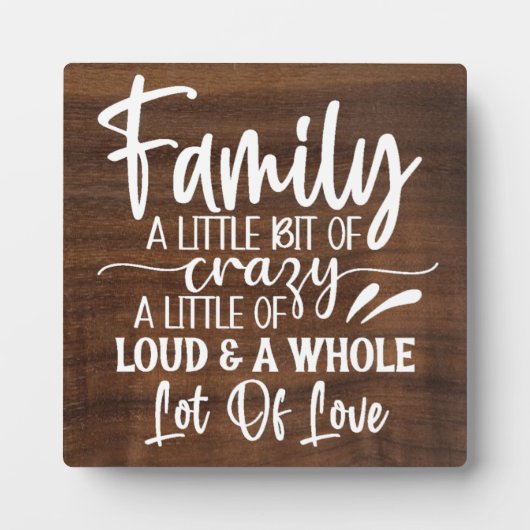 Familie een beetje gekke Tabletop Plaque Fotoplaat (Voorkant)