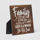 Familie een beetje gekke Tabletop Plaque Fotoplaat (Voorkant)