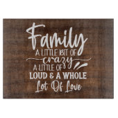 Familie een beetje waanzinnig snijvlak snijplank (Voorkant)