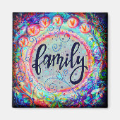 "Familie" ÉÉN WORD-inspiratie Magneet (Voorkant)