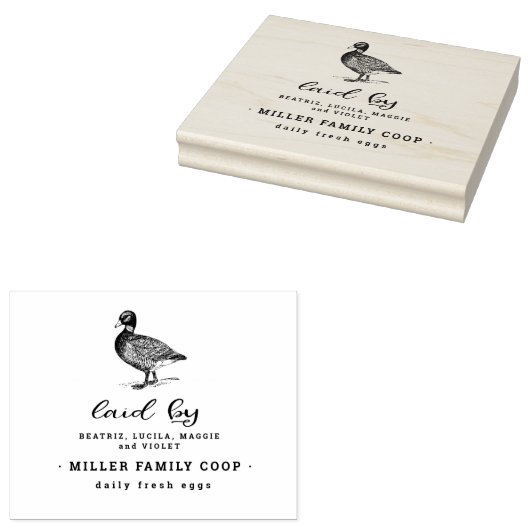 Familie eend Boerderij | Ei Kartonnen Stempel (Gestempeld)