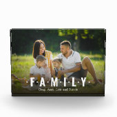 Familie Eenvoudige Typografie Minimalist Fotoblokken (Voorkant)