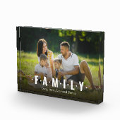 Familie Eenvoudige Typografie Minimalist Fotoblokken (Rechts)