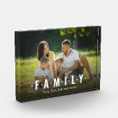 Familie Eenvoudige Typografie Minimalist Fotoblokken (Links)