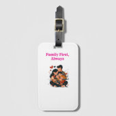 Familie eerst  bagagelabel (Voorkant (verticaal))