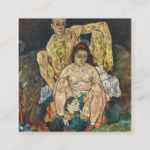 Familie Egon Schiele 1918 Vierkante Visitekaartje (Voorkant)