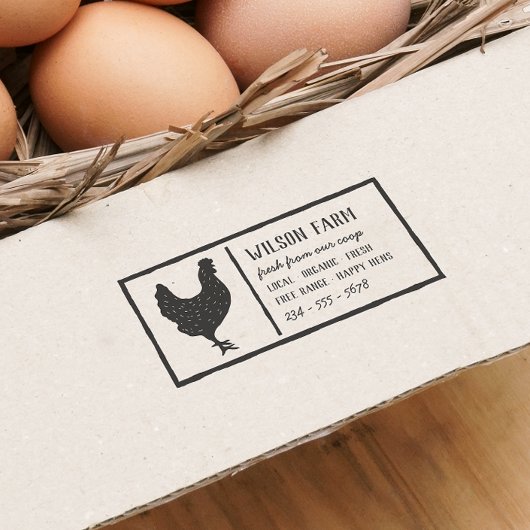  Familie Eigendom Boerderij Ei Karton Gepersonalis Zelfinktende Stempel