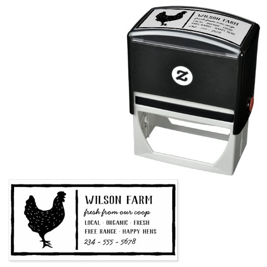  Familie Eigendom Boerderij Ei Karton Gepersonalis Zelfinktende Stempel (In situ)