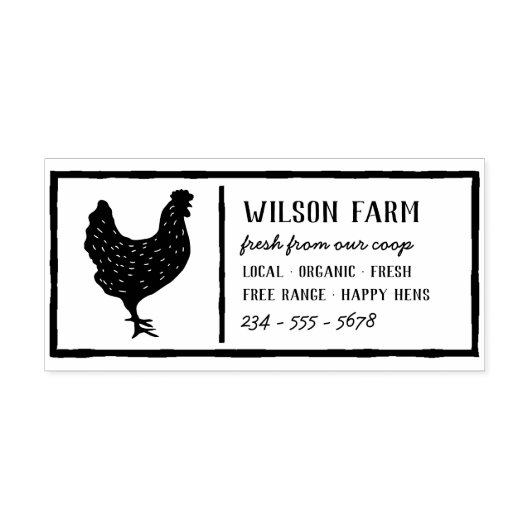  Familie Eigendom Boerderij Ei Karton Gepersonalis Zelfinktende Stempel (Design)