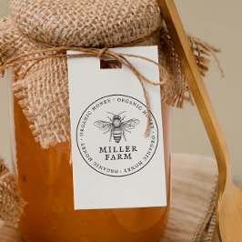 Familie Eigendom Boerderij Ronde Apiary Honing Sta Rubberstempel