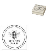 Familie Eigendom Boerderij Ronde Apiary Honing Sta Rubberstempel (Gestempeld)