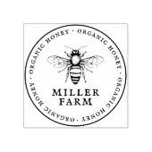 Familie Eigendom Boerderij Ronde Apiary Honing Sta Rubberstempel (Afrduk)